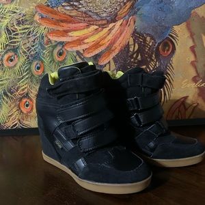 Sugar brand black heeled sneakers